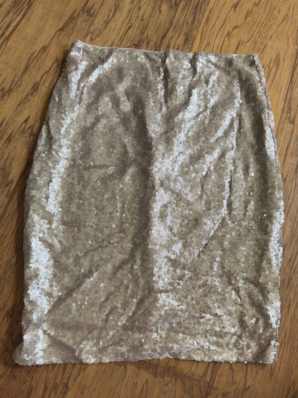 Lulus Champagne Gold Sequin Pencil Skirt – Size Medium
